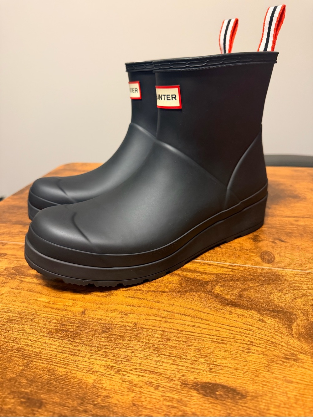 Hunter Womens Black Short Rain Boots 8W